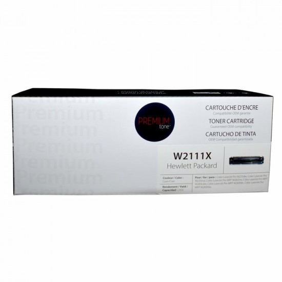 HP W2111X / 206X Compatible Toner Cyan 2.4K (avec niveau d'encre)