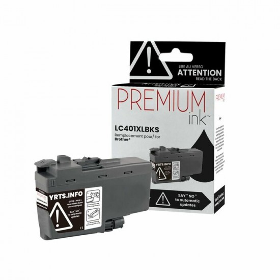 Brother LC401XLBKS Compatible Premium Ink Dye Noir 500 pages