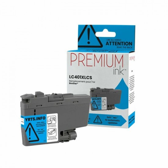 Brother LC401XLCS Compatible Premium Ink Dye Cyan...