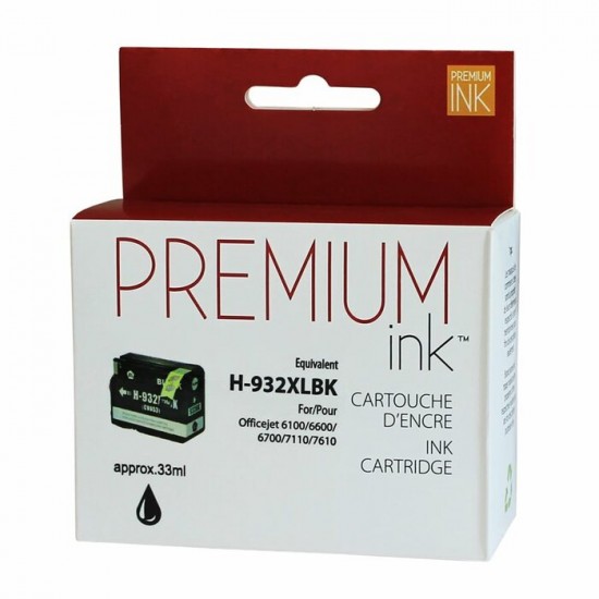 HP 932XL Noir Compatible Premium Ink