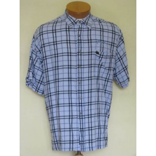 Chemise usagée adaptée bleue & grise PHAT FARM