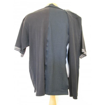Polo usagé adapté noir et gris Denver Hayes