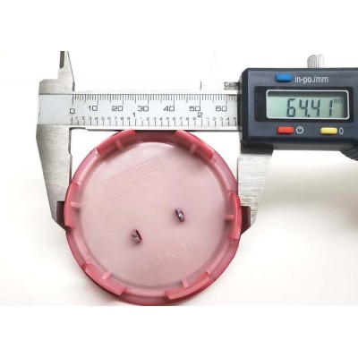 Center cap pour mag  Honda Civic    (Rouge et chrome)