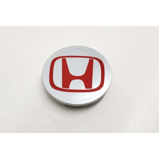 Center cap pour mag  Honda Civic    (Gris et rouge )