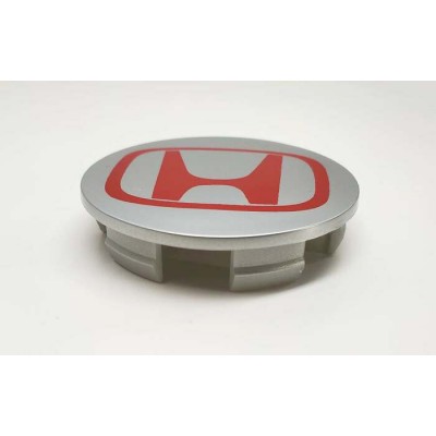 Center cap pour mag  Honda Civic    (Gris et rouge )