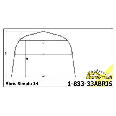 Abri d'auto 14' x 16'