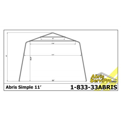 Location Abri d'auto 11' x 40'