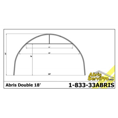 Abri d'auto 18' x 40'