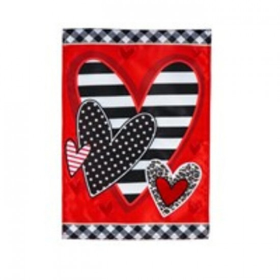 Drapeau de jardin coeur