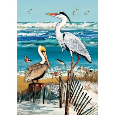 Drapeau d'été avec oiseaux aquatiques