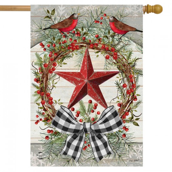 Drapeau décoratif étoile rouge