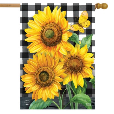 Drapeau décoratif tournesols 
