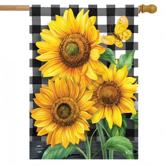 Drapeau décoratif tournesols 