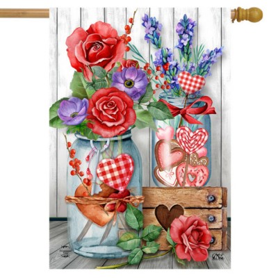 Drapeau pot de fleurs