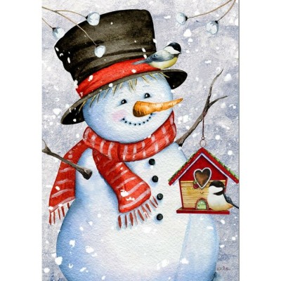 Drapeau décoratif bonhomme de neige