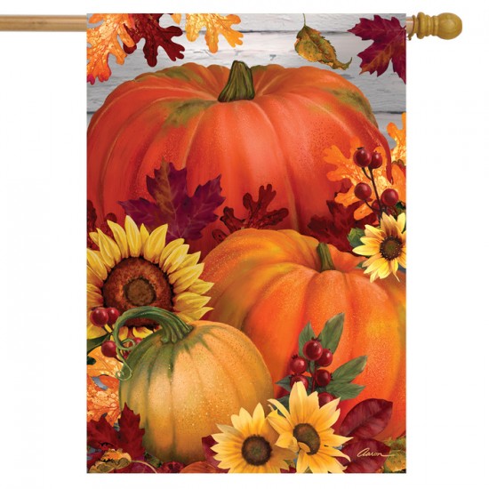 Drapeau décoratif avec citrouilles
