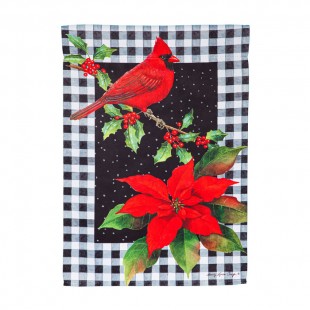 Drapeau décoratif d'hiver avec cardinal