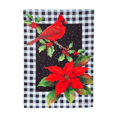 Drapeau décoratif d'hiver avec cardinal