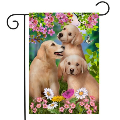 DRAPEAU PETITS CHIOTS GOLDEN RETRIEVER