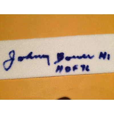 Johnny Bower numéro en feutre/laine signé...