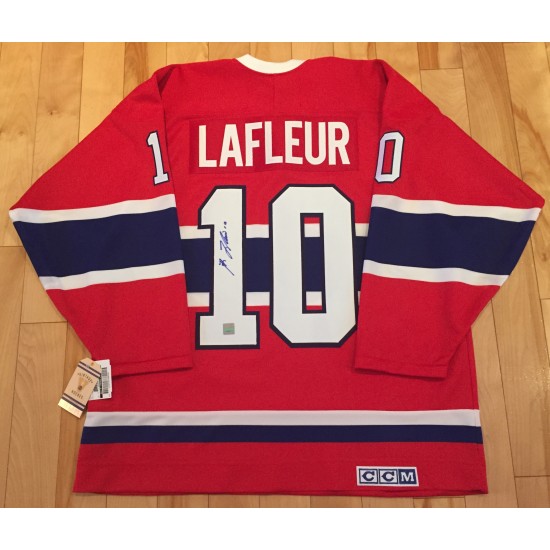 Guy Lafleur chandail CCM vintage signé (SFC10469)