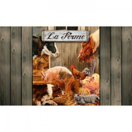 Tapis décoratifs 30" x 18" La Ferme 