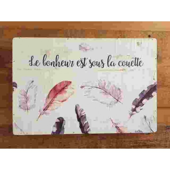 Art mural/ Plaque de Bois/ Le bonheur est sous la...