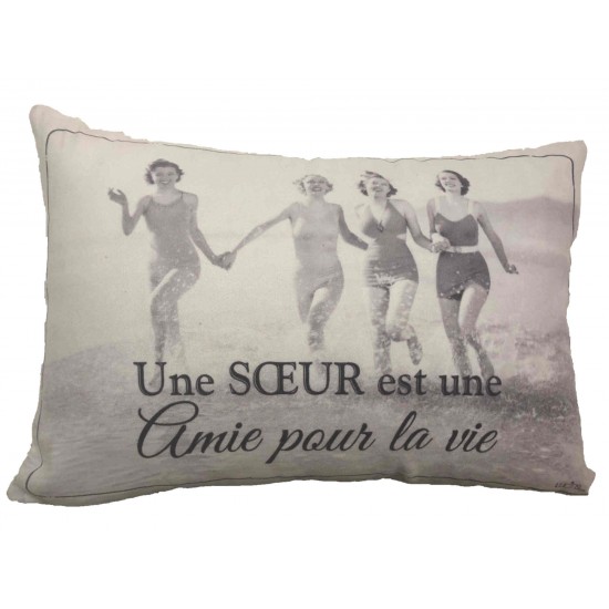 Coussin Une soeur est une amie pour la vie 