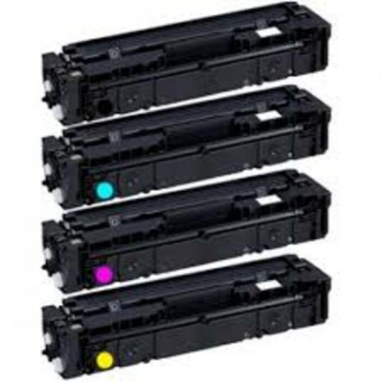 Ensemble complet de 4 cartouches laser Canon 045H (1243C001-Y / 1244C001-M / 1245C001-C / 1246C001-BK)  haute capacité compatibles