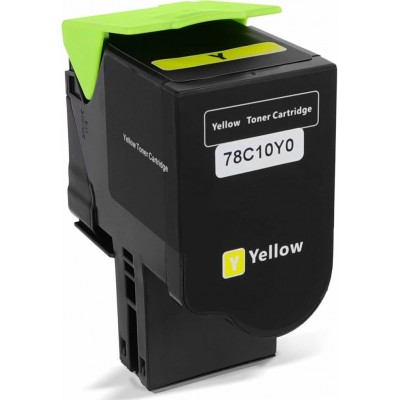 Cartouche laser Lexmark 78C10Y0 compatible, jaune