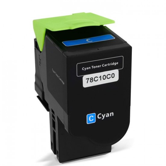 Cartouche laser Lexmark 78C10C0 compatible, cyan 