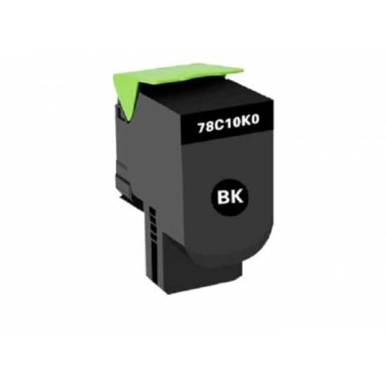 Cartouche laser Lexmark 78C10K0 compatible, noir  