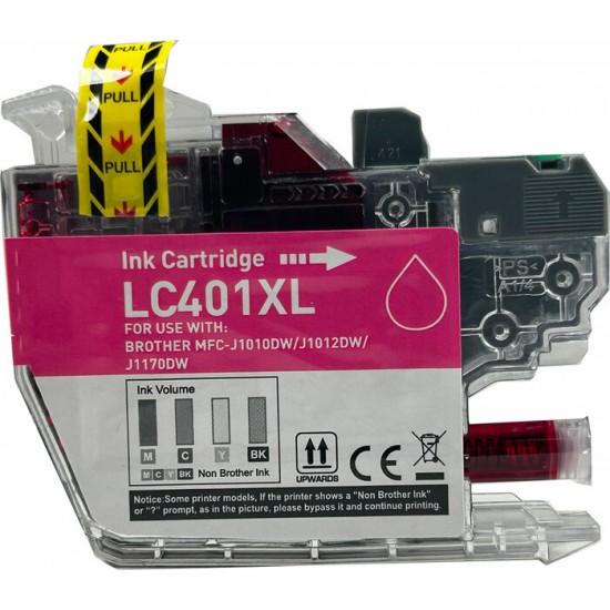 Cartouche à jet d'encre  Brother LC401XL haute capacité compatible magenta
