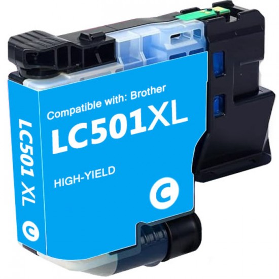 Cartouche à jet d'encre  Brother LC 501XL haute capacité compatible cyan