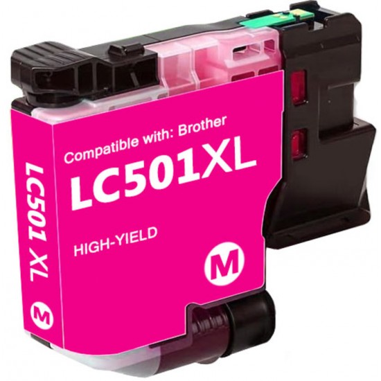 Cartouche à jet d'encre  Brother LC 501XL haute capacité compatible magenta 
