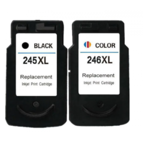 Ensemble complet de 2 cartouches à jet d'encre Canon PG-245Xl et CL-246XL haute capacité compatible