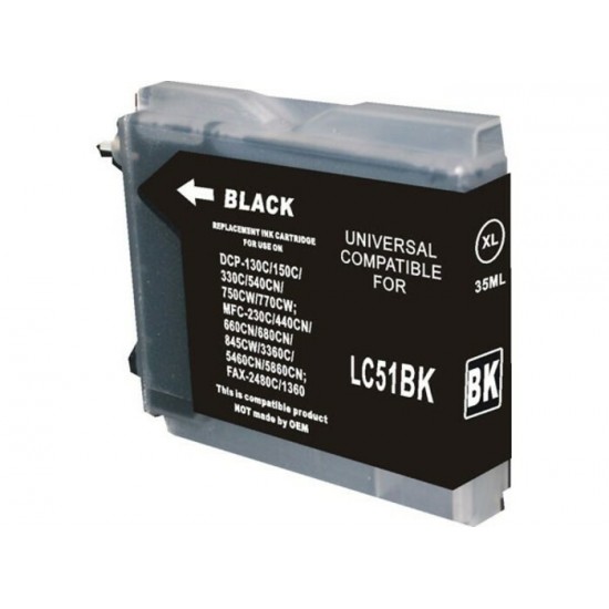 Cartouche à jet d'encre Brother LC51 compatible noir