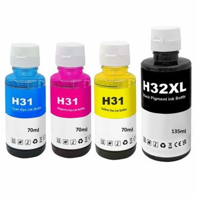Ensemble complet Hp 32XL-Hp 31 de bouteille...