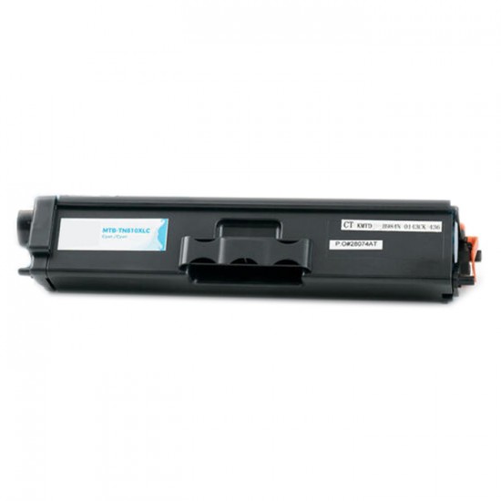 Cartouche laser Brother TN-810XL haute capacité, compatible, cyan