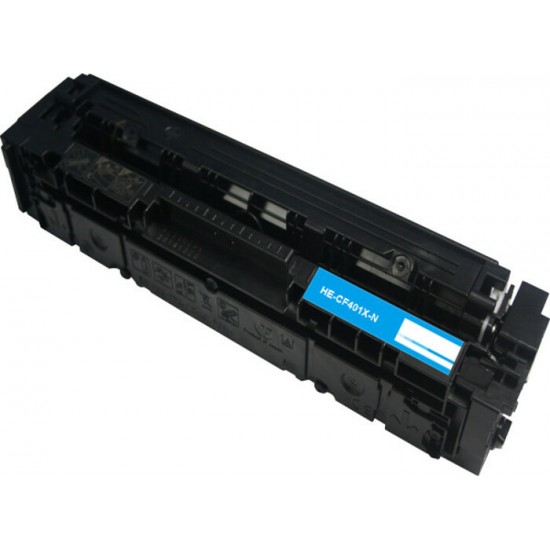 Cartouche laser HP CF401X (201X) haute capacité, compatible, cyan