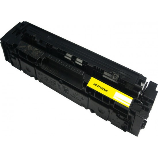 Cartouche laser HP CF402X (201X) haute capacité, compatible, jaune