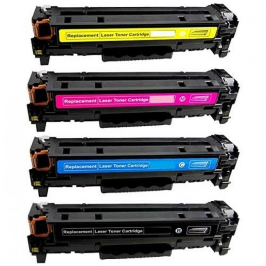 Ensemble complet de 4 cartouches laser HP CF500X-501X-502X-503X (202X) haute capacité compatible 