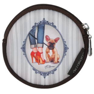 Porte-monnaie rond Dezango Bulldog et Talons hauts