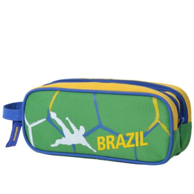 Coffre à crayons double Soccer Brazil