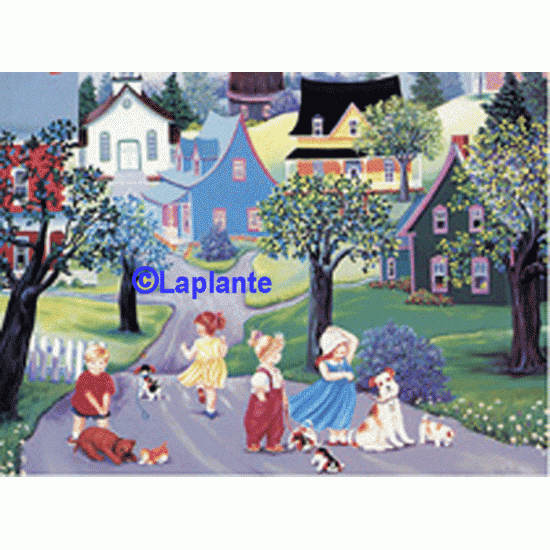 Carte de souhaits -  Assis, couché, donnes la patte - Ginette Laplante