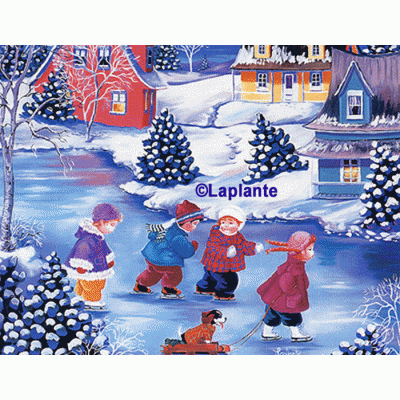 Carte de souhaits -  Bien emmitoufflé - Ginette...