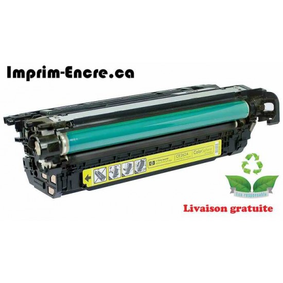 HP toner CE262A ( 648A ) jaune originale ( OEM ) remise à neuf de très haute qualité - 11,000 pages