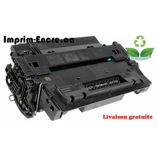HP toner CE255A ( 55A ) noire originale ( OEM ) remise à neuf de très haute qualité - 6,000 pages