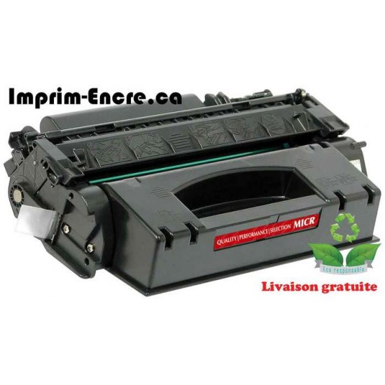 HP toner Q7553X MICR ( 53X ) noire originale ( OEM ) remise à neuf de très haute qualité - 7,000 pages