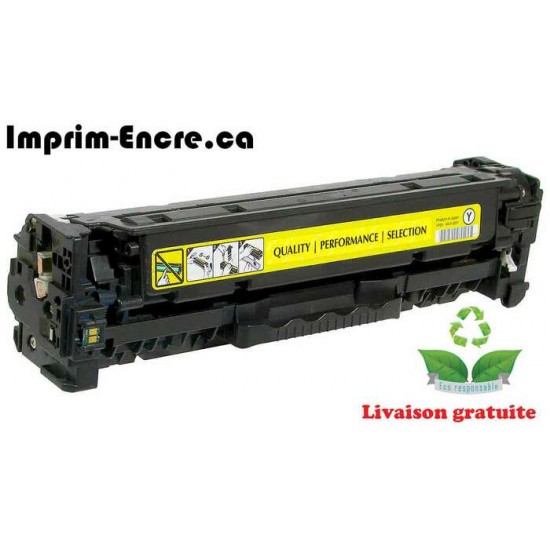 HP toner CC532A ( 304A ) jaune originale ( OEM ) remise à neuf de très haute qualité - 2,800 pages
